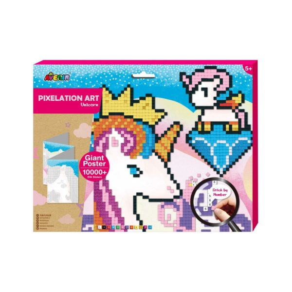 Avenir Παιδικό Παζλ Με Αυτοκόλλητα Pixelation Art - Unicorn 60310