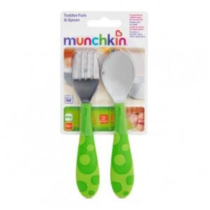 Munchkin Παιδικό Σετ Κουτάλι Με Πηρούνι 12m+ 2Τμχ Πράσινο 11404-3