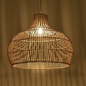 Inart Φωτιστικό Οροφής Rattan Φ50x40cm Φυσικό 3-10-564-0001 - Image 2
