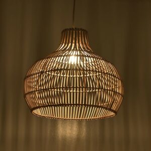 Inart Φωτιστικό Οροφής Rattan Φ40x35cm Φυσικό 3-10-564-0002 - Image 2