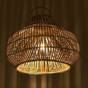 Inart Φωτιστικό Οροφής Rattan Φ45x30cm Φυσικό 3-10-564-0003 - Image 2