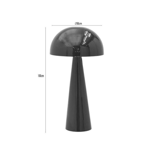 Inart Φωτιστικό Επιδαπέδιο Μεταλλικό Φ50x100cm Μαύρο 3-15-650-0011 - Image 3