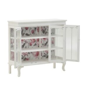 Inart Μπουφές Ξύλινος-Γυάλινος 110x41x102cm Λευκό 3-50-188-0012 - Image 2