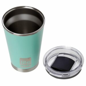 Ecolife Θερμός-Ποτήρι Για Καφέ Με Διάφανο Καπάκι 370ml Mint 33-BO-4109 - Image 2