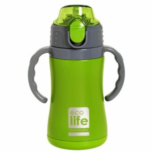 Ecolife Θερμός Παγούρι Παιδικός Kids Thermos 300ml Green 33-BO-2992