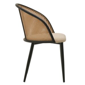 CLICK ΚΑΡΕΚΛΑ RATTAN/ΥΦΑΣΜΑΤΙΝΗ NATURAL/ΜΑΥΡΗ 56Χ52Χ82 | homidoo.gr