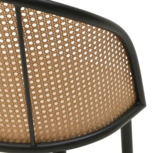 CLICK ΚΑΡΕΚΛΑ RATTAN/ΥΦΑΣΜΑΤΙΝΗ NATURAL/ΜΑΥΡΗ 56Χ52Χ82 | homidoo.gr