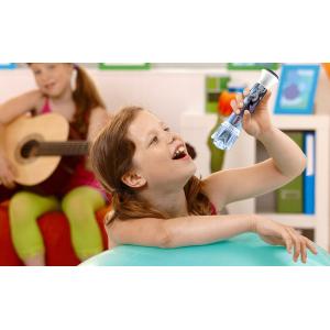 eKids Frozen 2 Ασύρματο Μικρόφωνο Karaoke Με Ενσωματωμένη Μουσική - Φωτισμό - Sound Effects Γαλάζιο-Λευκό FR-070 | Homidoo.gr