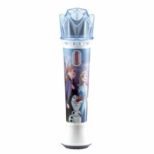 eKids Frozen 2 Ασύρματο Μικρόφωνο Karaoke Με Ενσωματωμένη Μουσική - Φωτισμό - Sound Effects Γαλάζιο-Λευκό FR-070