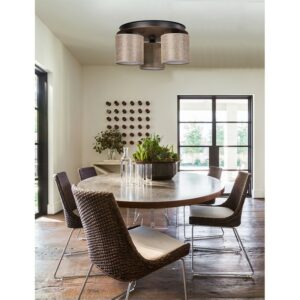 Arkolight Φωτιστικό Οροφής Τρίφωτο 3xE27 Φ40xY20cm Μοντέρνο Καφέ-Μόκα 2420-3/3 - Image 2