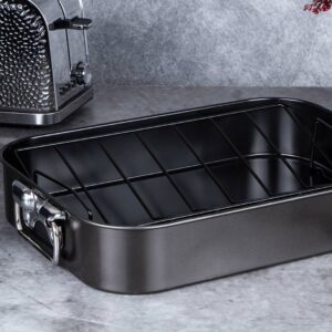 Berlinger Haus Αντικολλητικό Ταψί με σχάρα Metallic Line Shiny Black Edition BH-7849