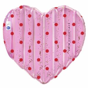 Swim Essentials Στρώμα Θαλάσσης Aπό 6 Ετών Καρδιά Με Βούλες Κόκκινο-Ροζ SWE-2020SE46