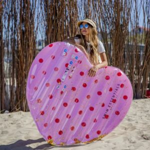 Swim Essentials Στρώμα Θαλάσσης Aπό 6 Ετών Καρδιά Με Βούλες Κόκκινο-Ροζ SWE-2020SE46 - Image 2