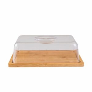 Estia Βάση Τυριών Bamboo Essentials 24x18x7.5cm Με Πλαστικό Καπάκι 01-12960