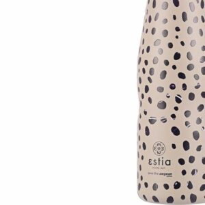 Estia Θερμός Παγούρι Travel Flask Save The Aegean 500ml Leopard Taupe 01-16630 - Image 4