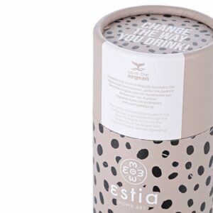 Estia Θερμός Παγούρι Travel Flask Save The Aegean 500ml Leopard Taupe 01-16630 - Image 6