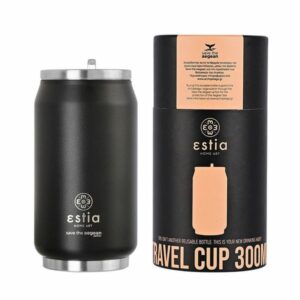 Estia Θερμός - Κούπα Travel Cup Save The Aegean 300ml Midnight Black 01-16739