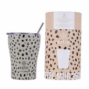 Estia Θερμός Coffee Mug Save The Aegean 350ml Leopard Taupe 01-16852