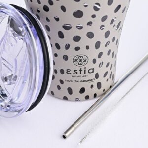 Estia Θερμός Coffee Mug Save The Aegean 350ml Leopard Taupe 01-16852 - Image 3
