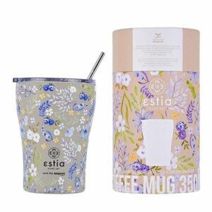 Estia Θερμός Coffee Mug Save The Aegean 350ml Symphony Taupe 01-16869