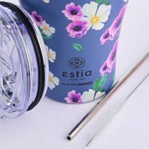 Estia Θερμός Coffee Mug Save The Aegean 350ml Garden Blue 01-16883 - Image 4