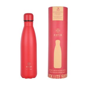 Estia Θερμός Παγούρι Travel Flask Save The Aegean 500ml Scarlet Red 01-18054