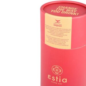 Estia Θερμός Παγούρι Travel Flask Save The Aegean 500ml Scarlet Red 01-18054 - Image 7