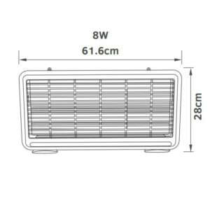 Lineme Ηλεκτρικό Εντομοκτόνο UV LED 8W 70m2 61.6x28x4.5cm Γκρι 02-00602 - Image 2