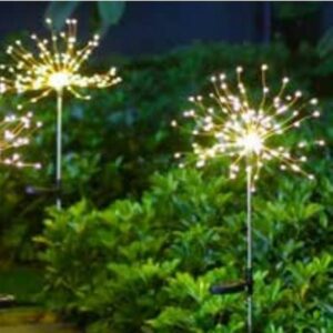 Fos Me Πυροτέχνημα 90 LED Θερμό Λευκό Φ15cm Ηλιακού Συλλέκτη Με Προγράμματα 60cm IP44 47-00004
