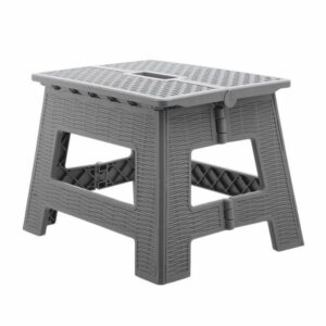 Estia Σκαλάκι - Σκαμπώ Πτυσσόμενο Πλαστικό 29x22x22cm Γκρι 04-14933