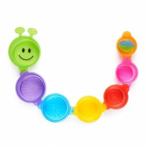 Munchkin Παιχνίδι Μπάνιου Caterpillar Spillers 9m+ Με 7 Πολύχρωμα Και Αριθμημένα Ποτηράκια 11027