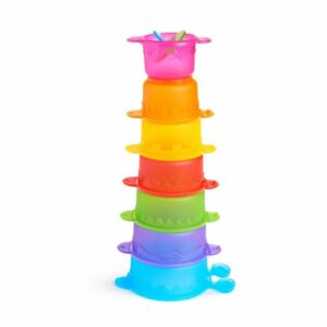 Munchkin Παιχνίδι Μπάνιου Caterpillar Spillers 9m+ Με 7 Πολύχρωμα Και Αριθμημένα Ποτηράκια 11027 - Image 4