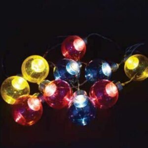 Fos Me Σειρά Με 30 Χρωματιστά Μπαλάκια Φ5cm LED 3m Με Πρόγραμματα IP44 Ηλιακού Συλλέκτη 47-00003 - Image 2