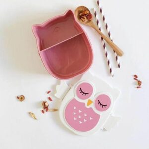 YUKO.B Δοχείο Φαγητού Snack Βox Owl Ροζ YB-300-001 - Image 2