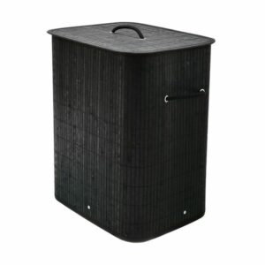 Estia Καλάθι Απλύτων Bamboo Essentials Πτυσσόμενο Ορθογώνιο 60lt Μαύρο 02-15282