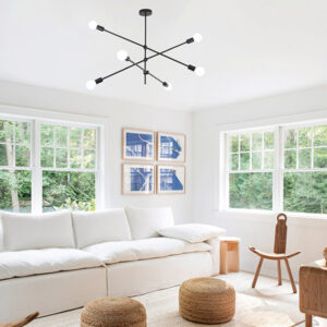 Eurolamp Φωτιστικό Κρεμαστό Τετράφωτο Arte Illumina 6xΕ27 95.5x95cm Μαύρο 144-23004 - Image 2
