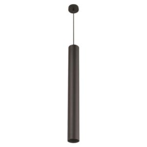 Eurolamp Φωτιστικό Κρεμαστό Κύλινδρος 1xGU10 Φ65x400mm Μαύρο 145-25503
