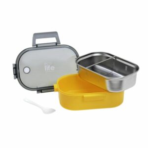 Ecolife Φαγητοδοχείο 900ml Με Χώρισμα Yellow 33-BO-9066 - Image 5