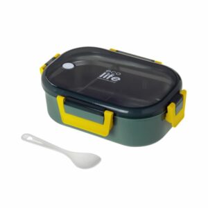 Ecolife Φαγητοδοχείο 900ml Με Χώρισμα Forest Green 33-BO-9067