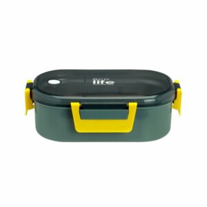 Ecolife Φαγητοδοχείο 900ml Με Χώρισμα Forest Green 33-BO-9067 - Image 4