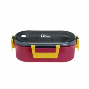 Ecolife Φαγητοδοχείο 900ml Με Χώρισμα Deep Rose 33-BO-9068 - Image 4