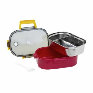 Ecolife Φαγητοδοχείο 900ml Με Χώρισμα Deep Rose 33-BO-9068 - Image 6