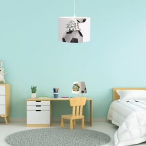 Inlight Φωτιστικό Κρεμαστό Φ31cm 1xΕ27 Μπάλα Ποδοσφαίρου Λευκό 4036 - Image 4