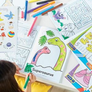 Orchard Toys Βιβλίο Ζωγραφικής Με Αυτοκόλλητα Δεινόσαυροι ORCHCB09 - Image 3