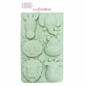 Scrap Cooking Φόρμα Σιλικόνης 6 Καλούπια 30x17.5x2.5cm Ζωάκια Της Ζούγκλας SCC-3166