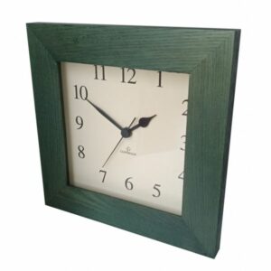 Etoile Ρολόι Τοίχου Ξύλινο Cloverleaf 24x24x4cm Πράσινο Με Νερά SQQ-000A - Image 2