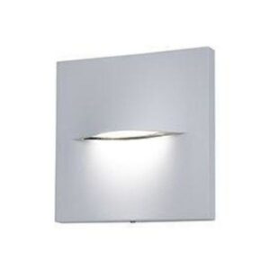 Fos Me Φωτιστικό Επιτοίχιο LED 3W 4000K Αλουμινίου 14x14x1.5cm IP65 Γκρι 17-04687-10