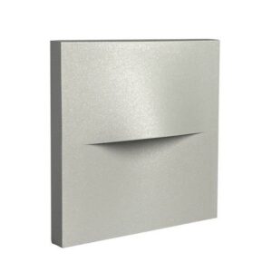 Fos Me Φωτιστικό Επιτοίχιο LED 3W 4000K Αλουμινίου 14x14x1.5cm IP65 Γκρι 17-04687-10 - Image 2