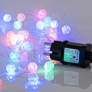 Eurolamp Σειρά 100 Mini LED Opal Με Ακρυλικές Μπάλες Φ2cm 4.95m IP44 Ασημί Καλώδιο 600-11926 - Image 3