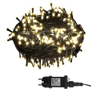 XMASfest Σειρά 140 LED 5mm Ενδιάμεσο Λευκό 8 Προγράμματα 6.95m Ωφέλιμο Ip44 Πράσινο Καλώδιο 93-2371